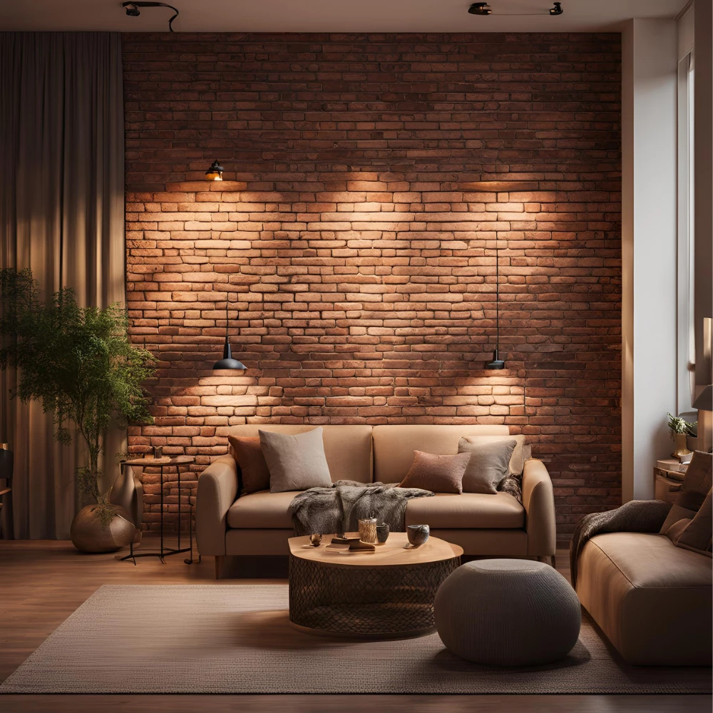 Druk na ścianie z cegły